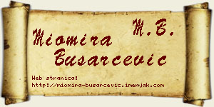 Miomira Busarčević vizit kartica